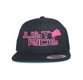 Baseball Caps Street Bike Hat Flat Bill Snapback - Black-pink - CI18EW8Z446 $29.11