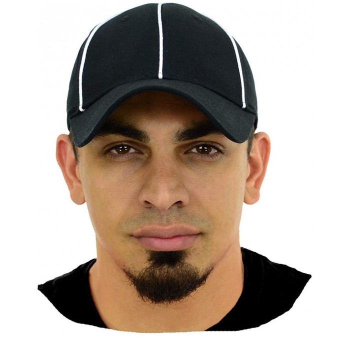 Baseball Caps Official Referee Hats - Structured Adjustable Hats for Umpires-Referees-and Officials - Adjustable Black/White ...
