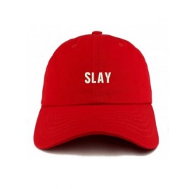 Baseball Caps Slay Embroidered Low Profile Soft Cotton Dad Hat Cap - Red - C618D54ZEXR $13.97