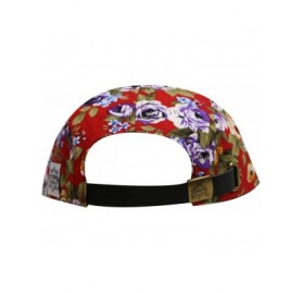 Baseball Caps Mexcian Patterned 5 Panel Hats - Rose Red - CA11ZP1N8B9 $13.96