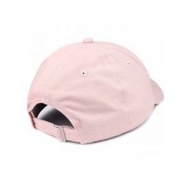 Baseball Caps Bee Embroidered Brushed Cotton Dad Hat Cap - Light Pink - CN185HRCRKD $20.48