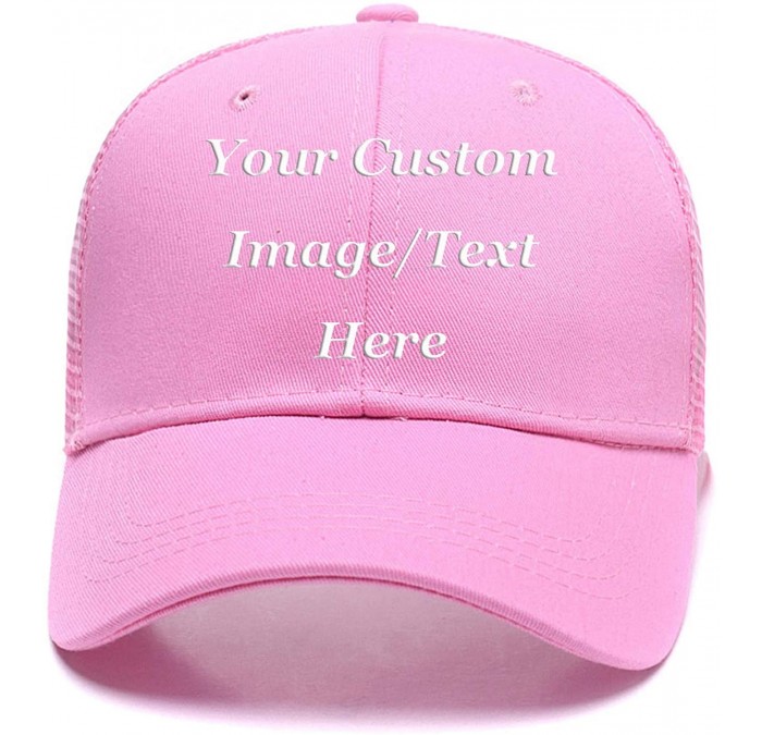 Baseball Caps Custom Hats-Fashion Ponytail Hat for Women Men Funny Messy Buns Mesh Trucker Baseball Hats Snapback Visors - Pi...