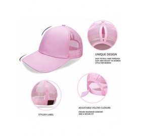 Baseball Caps Custom Hats-Fashion Ponytail Hat for Women Men Funny Messy Buns Mesh Trucker Baseball Hats Snapback Visors - Pi...