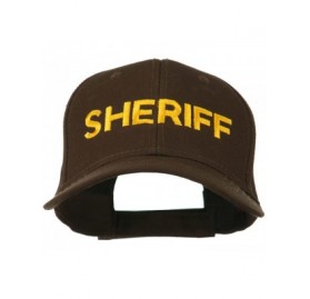 Baseball Caps Sheriff Embroidered Low Profile Cap - Dark Brown - CJ11MJ43SLZ $21.41