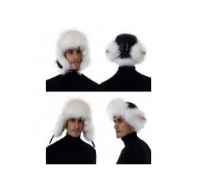 Bomber Hats Women's Adjustable Russian Ushanka Hunting Trapper Winter Leather Faux Fur Hats for Men - CY18X3Z7LCR $28.05