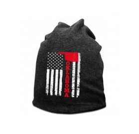 Skullies & Beanies I Run Hoes for Money Women's Beanies Hats Ski Caps - Usa Oklahoma Flag /Deep Heather - C5194R2G7NG $13.50