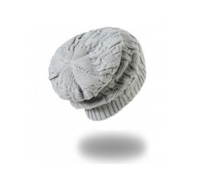 Skullies & Beanies Women Thick Slouchy Knit Winter Hat Oversized Baggy Long Beanie Cap - Grey - C012MXL3JII $16.51