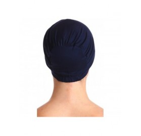Baseball Caps Deresina Jewelled Front Essential BamboobCap for Hairloss- Chemo- Alopecia - Under Scarf Caps - Navy - C211IDQU...