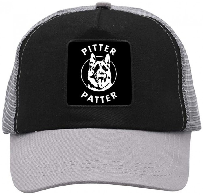 Baseball Caps Letterkenny Pitter Patter Dog Baseball Hat Adjustable Mesh Trucker Cap for Unisex - Gray - CW18R2Q06SC $15.87