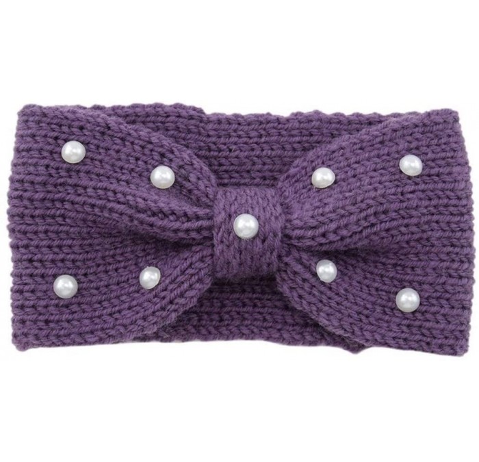 Cold Weather Headbands Knitted Headband Accessories Knitting Hairband - Purple - C418AH3LD00 $10.37