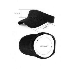 Visors Visor Adjustable Cap Men Women Sun Sports Visor Hat - Black - C518W0ERXHO $22.21
