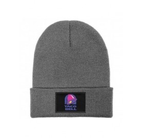 Skullies & Beanies Warm Solid Color Colorful-Rainbow-Taco-Bell-Logo-Knit Beanie Caps Headwear for Adult Mens Womens - Gray-6 ...