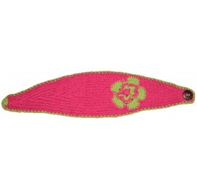 Cold Weather Headbands Handmade Wide Cotton Knit Headband - Hot Pink - CL11DBWJ1R9 $12.80