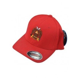 Baseball Caps 32nd Degree Embroidered Masonic Flexfit Adult Cool & Dry Piqué Mesh Hat - Red - C7187WZZ4LI $19.53