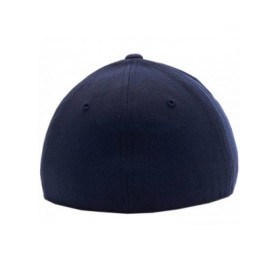 Baseball Caps Flag Embroidered Wooly Combed Flexfit - Dark Navy-2 - CP180R8O8HI $20.93