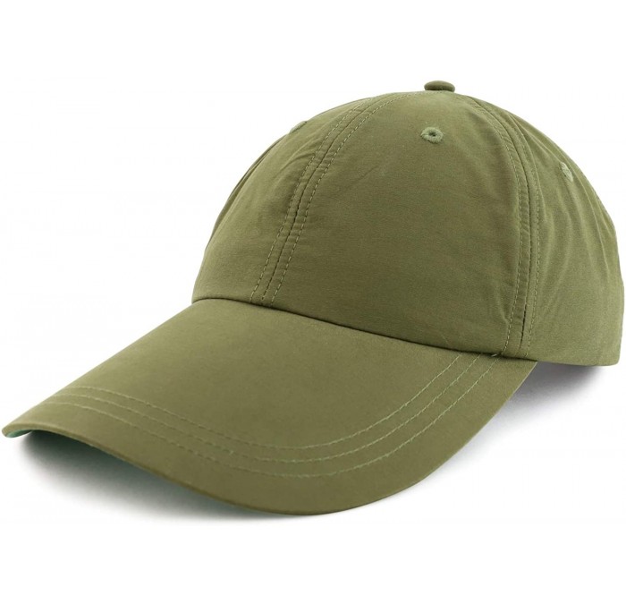 Sun Hats Lightweight UV 50+ UPF Sunshield Long Bill Mesh Lined Cap - Olive - C418XXLE9L0 $35.01