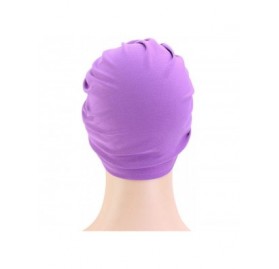 Skullies & Beanies Womens Big Flower Turban Beanie Elegant Cap Head Wrap Stretch Long Hair Scarf Headscarf - 441-beige - CS19...