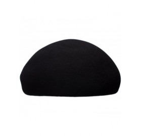 Berets Women Unisex 100% Wool Felt Beret Hats Pillbox Fascinator Saucer Tilt Cap A468 - Black - C318GEY8LNH $15.72
