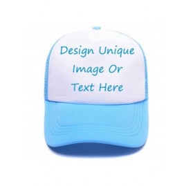 Baseball Caps Customized Trucker Hat Personalized Baseball Cap Adjustable Snapback Men Women Sports Hat - Trucker Sky Blue - ...