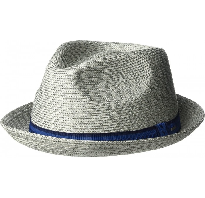 Fedoras Men's Mannes Braided Fedora Trilby Hat - Cement Multi - CQ186HMQNYK $53.05