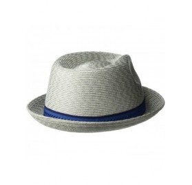 Fedoras Men's Mannes Braided Fedora Trilby Hat - Cement Multi - CQ186HMQNYK $53.05