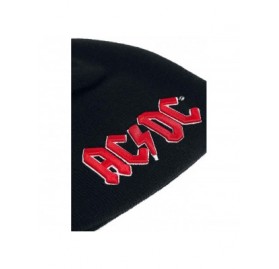 Skullies & Beanies Men's Red 3D Logo Beanie Black - CQ18HKZI9O5 $13.69