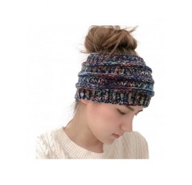 Cold Weather Headbands Womens Knit Confetti Cable Headband Crochet Twist Head Wrap Ear Warmer - Navy - C618Y8YEQWI $8.21