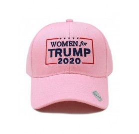 Baseball Caps Women for Trump 2020 Campaign Embroidered US Trump Hat Baseball Cap - Pv101 Light Pink - CX193NUHOCT $10.49