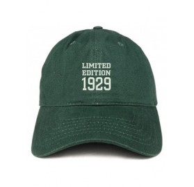 Baseball Caps Limited Edition 1929 Embroidered Birthday Gift Brushed Cotton Cap - Hunter - CU18CO5UXAT $17.82
