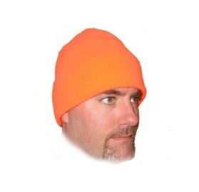 Skullies & Beanies Fleece Beanie Hat with Heat Warmer Pockets- One Size - Blaze - CW111TPR80R $17.02