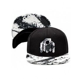 Baseball Caps Adjustable Snapback Hats - Flat Brim Galaxy Print- Tie Dye Cap Designs - Headshot - C1180NW6T0N $48.48