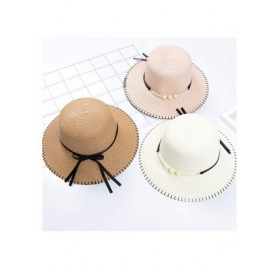 Sun Hats Cute Girls Sunhat Straw Hat Tea Party Hat Set with Purse - White 1 - C1193TNLONW $14.40