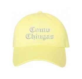 Baseball Caps Como Chingas Embroidered Baseball Hat - Latina Hat for Women - Funny Hats - Soft Yellow - CY1963E0INI $21.26
