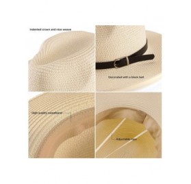 Fedoras Belt Fedora Hats for Women - Men Straw or Felt Hat Wide Brim Hat Women Sun Hat - CY18CX4I3YA $13.19