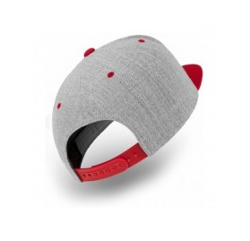 Baseball Caps Custom Hat. 6089 Snapback. Embroidered. Place Your Own Text - Heather/Red - C9188Z92DMR $21.24