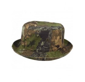 Bucket Hats 100% Cotton Packable Fishing Hunting Summer Travel Bucket Cap Hat - Hunter Camo - CZ18HACHZW7 $13.79