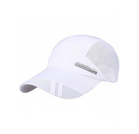 Bucket Hats Unisex Mesh Brim Tennis Cap Outside Sunscreen Quick Dry Adjustable Baseball Hat - C-white - C117YZO2T6D $17.99