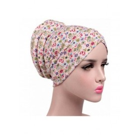 Skullies & Beanies Chemo Floral Beanie Shower Scarf Turban Multifunctional Head Wrap Cap - A - CB185XXUMH3 $10.48