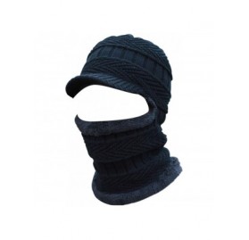 Skullies & Beanies Winter Warm Knitted Balaclava Hat Scarf Ski Knit Caps - Black - CH18H6Y025U $8.38