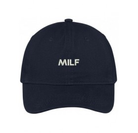 Baseball Caps Milf Embroidered Soft Cotton Low Profile Dad Hat Baseball Cap - Navy - CG182XMS0GX $21.67