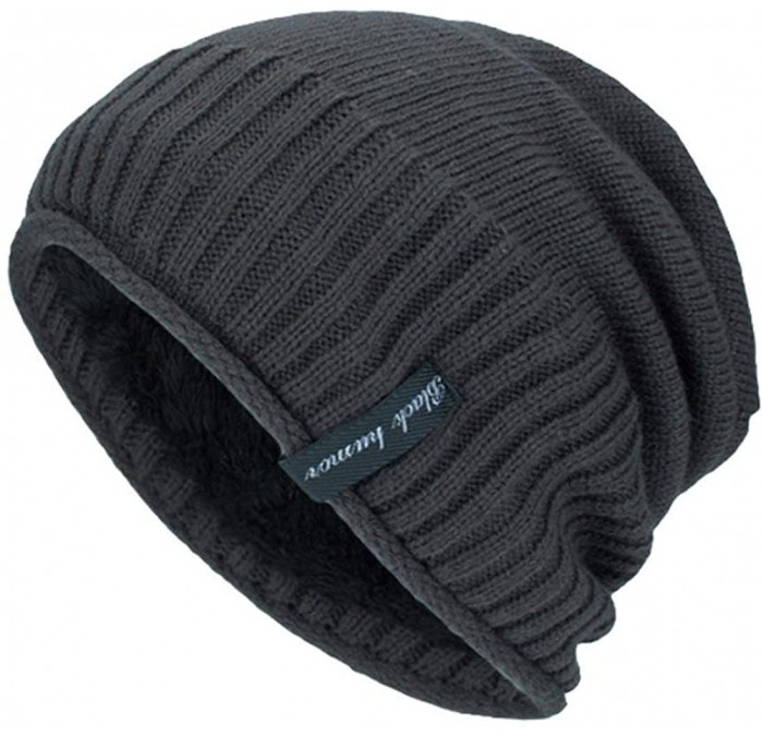 Skullies & Beanies 2019- Fashion Hat Unisex Knit Cap Hedging Head Hat Beanie Cap Warm Outdoor Hat - Gray - C7188IZ0NI5 $8.50