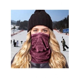 Balaclavas Thermal Neck Warmer/Neck Gaiter Face Scarf/Face Cover Winter Ski Mask - Cold Weather Balaclava - Coffee-1 - CS194K...