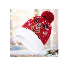 Skullies & Beanies Led Christmas Hat Adult Kids Light Up Warm Cap Xmas Knit Winter Beanie - Multicoloured-02 - C718YC6ZLX6 $1...