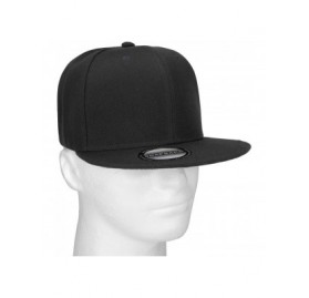 Baseball Caps Classic Snapback Hat Cap Hip Hop Style Flat Bill Blank Solid Color Adjustable Size - 2pcs Black & Black/Red - C...
