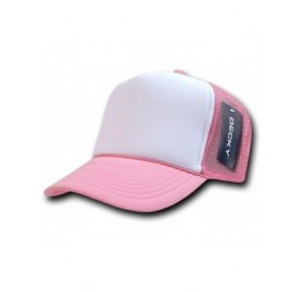 Baseball Caps 2 Tone Trucker Cap - Pink / White - C71199QF1QB $9.78