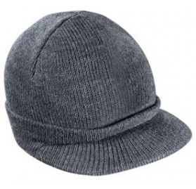 Skullies & Beanies Knit Hat with Bill DT603 - Navy - CS111ZGZT2T $11.19