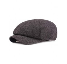 Newsboy Caps Cotton Flat Cap Converse Snapback Newsboy Hat Men Beret Cabbie - 303-dark Gray - CH18Z3X532R $15.58