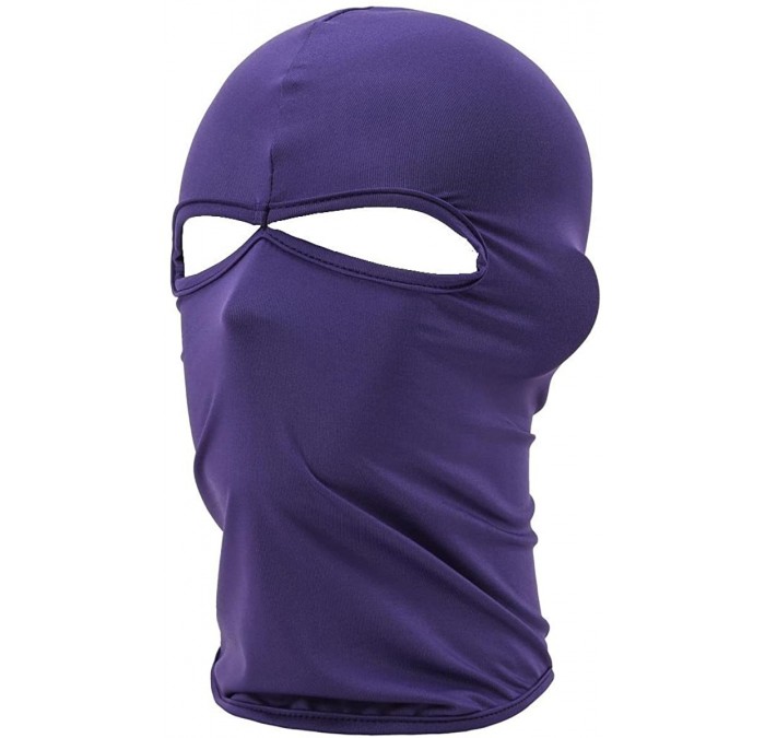Balaclavas Cycling Sports Face Mask Cool Fashionable Ultra Thin Balaclava - Purple - CG11O3K06QX $27.09