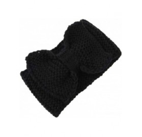 Headbands Knitted BOW Headband Ear Warmer Ear Warmer Winter Hair Bands Headband (N71) - Black - CF11HVH8BVR $26.82