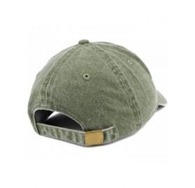 Baseball Caps I Miss Obama Embroidered Pigment Dyed Cotton Baseball Cap - Olive - CV18CWTQD5R $17.02